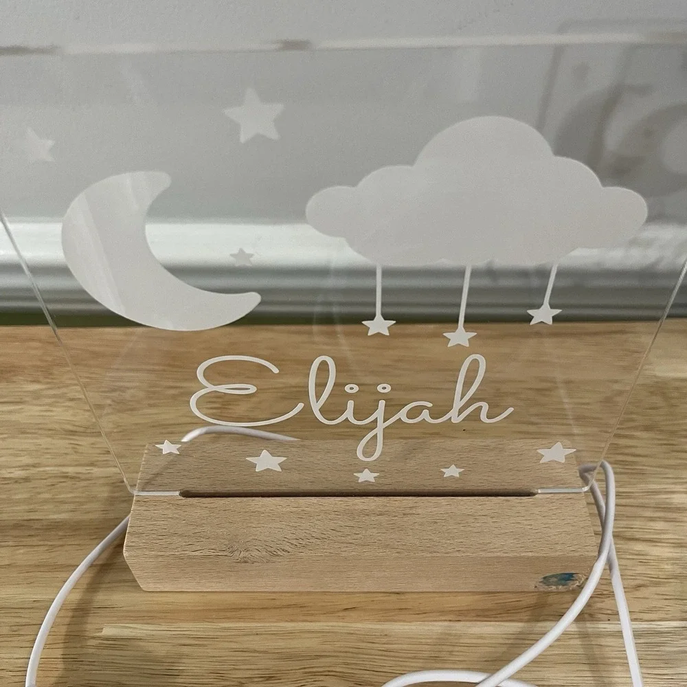 LED Light Up Wood Stand 
